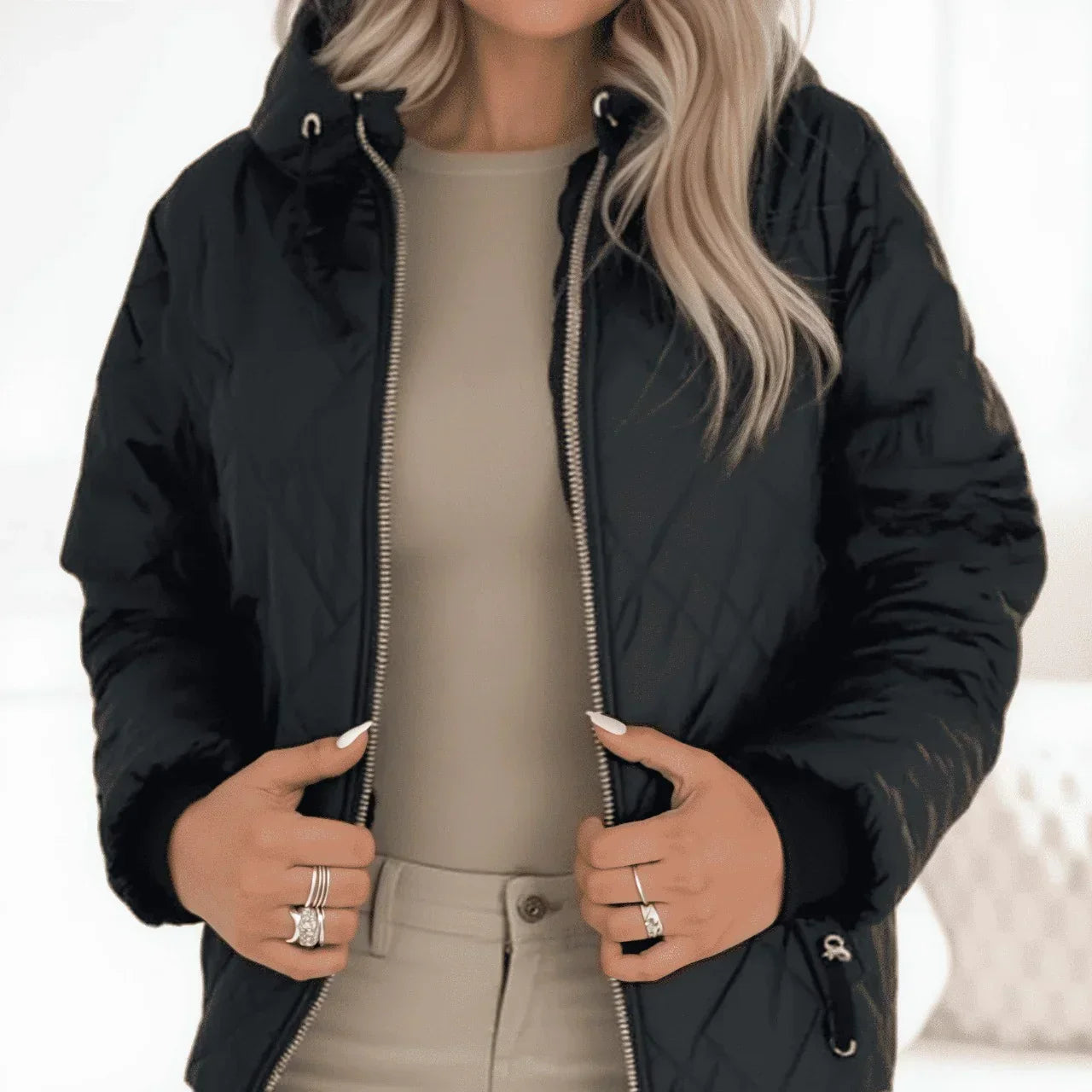 LuxAllure™ Thermal Jacket with Premium Quilting and High Collar