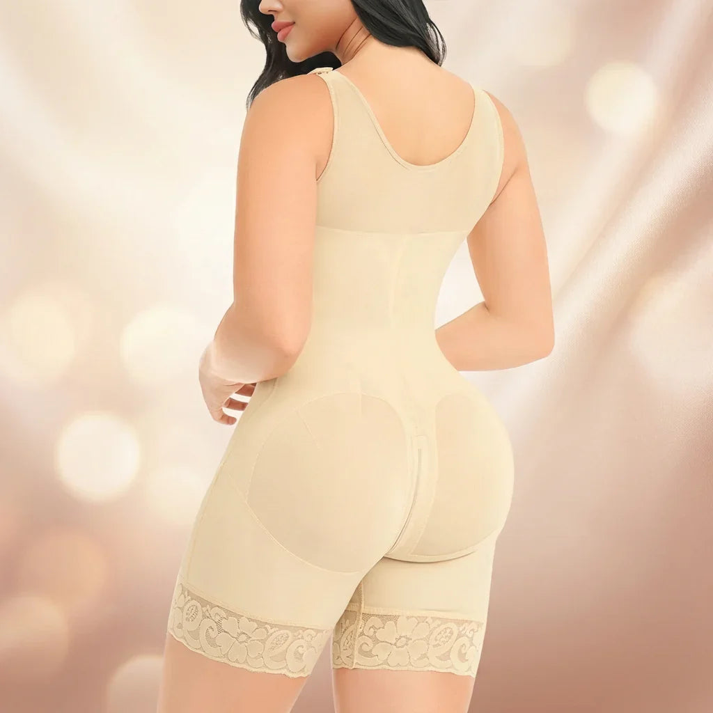 Maeva™ Shaping Bodysuit with 360° Compression, Smart Front Adjustment, and Non-Slip Lace!
