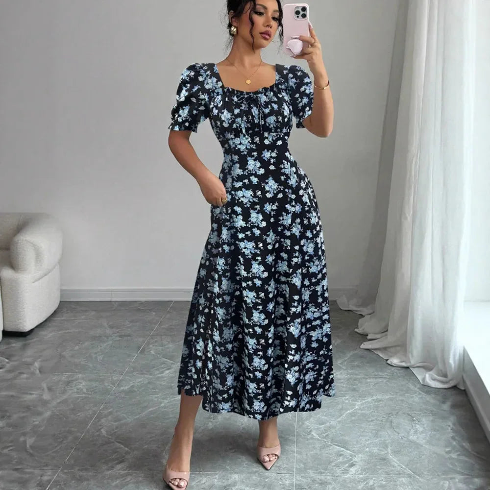 Women's European Fashion Dress in fine cotton / A touch of charm to brighten up your days and nights!
