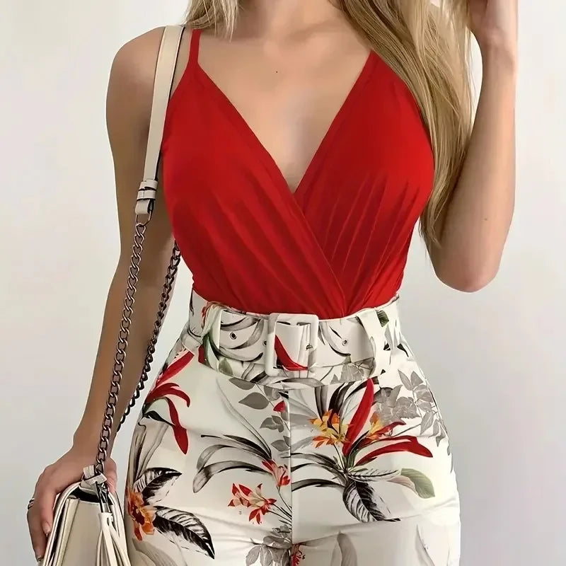 Willow Bloom™ Set With Floral Shorts and Delicate Blouse