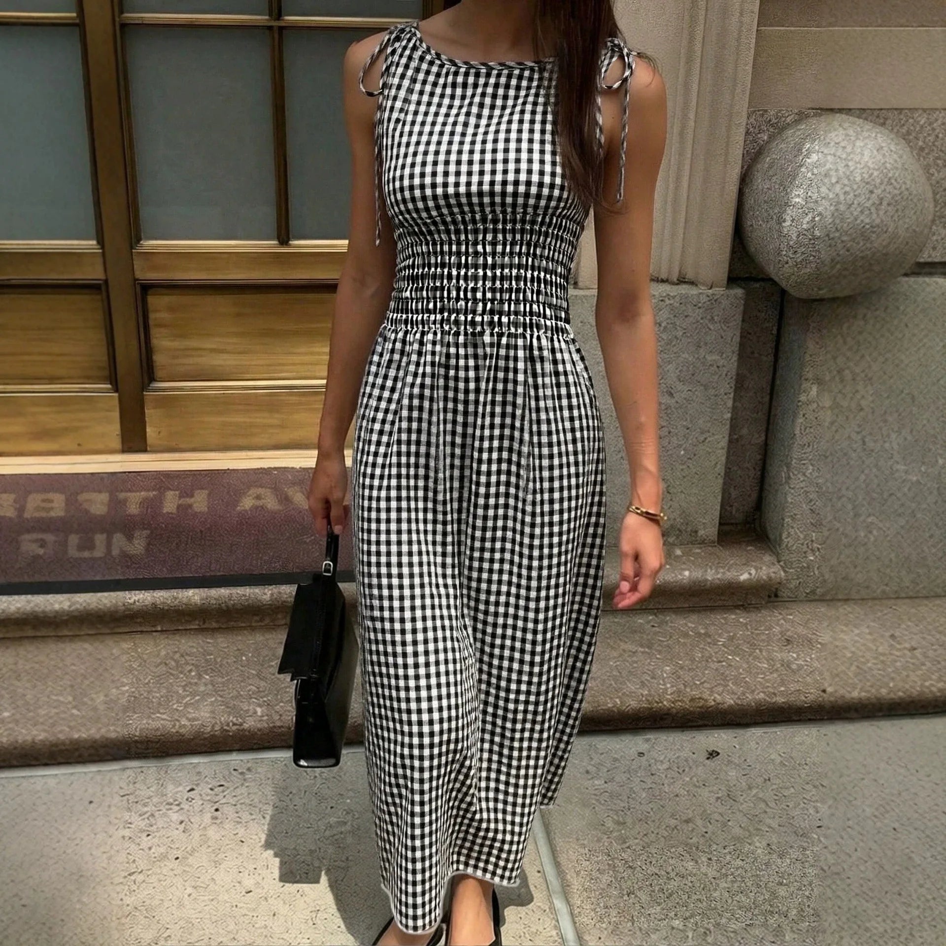 Marenna™ Gingham Dress With Defined Waist