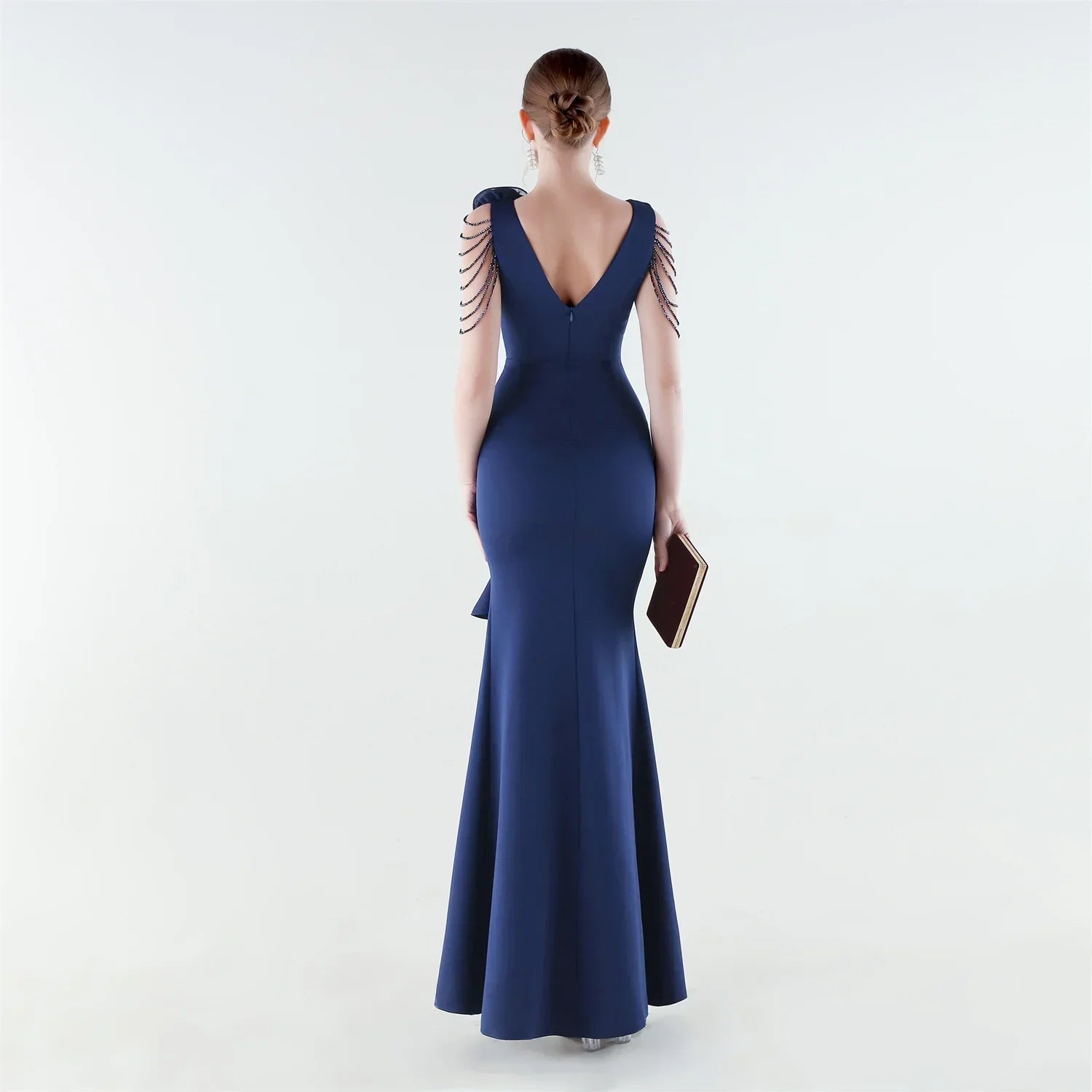 Aurielle™ Dress with Decorated Shoulder and Premium Finish