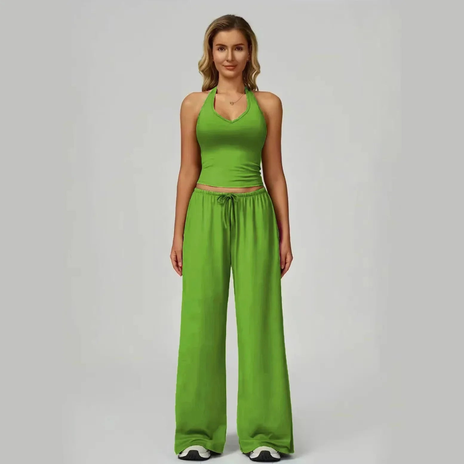 Lunary™ Set With Minimalist Top and Flowing Wide-Leg Pants