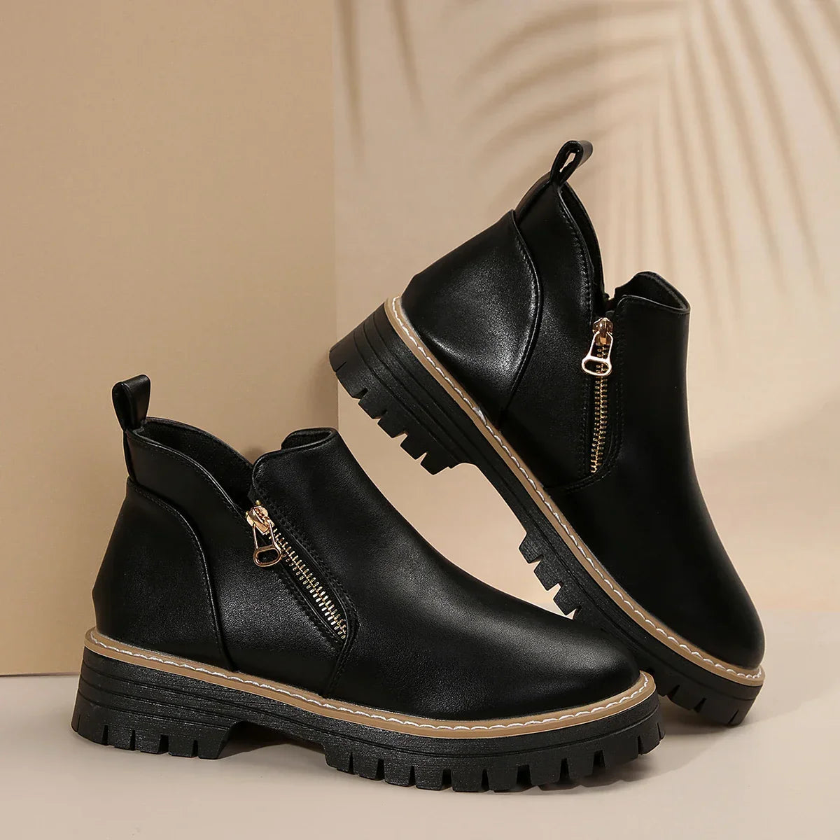 Kallix™ Ankle Boots with Side Zipper Closure