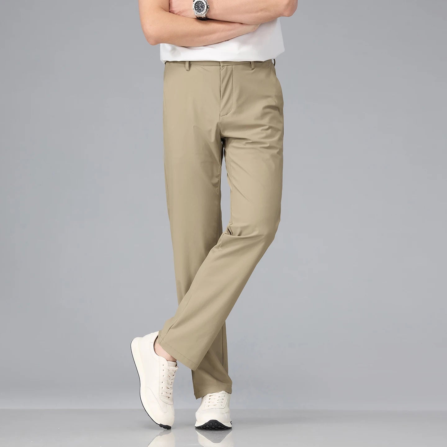 Corvino™ Dress Pants with Stretch Fabric and Straight Fit.