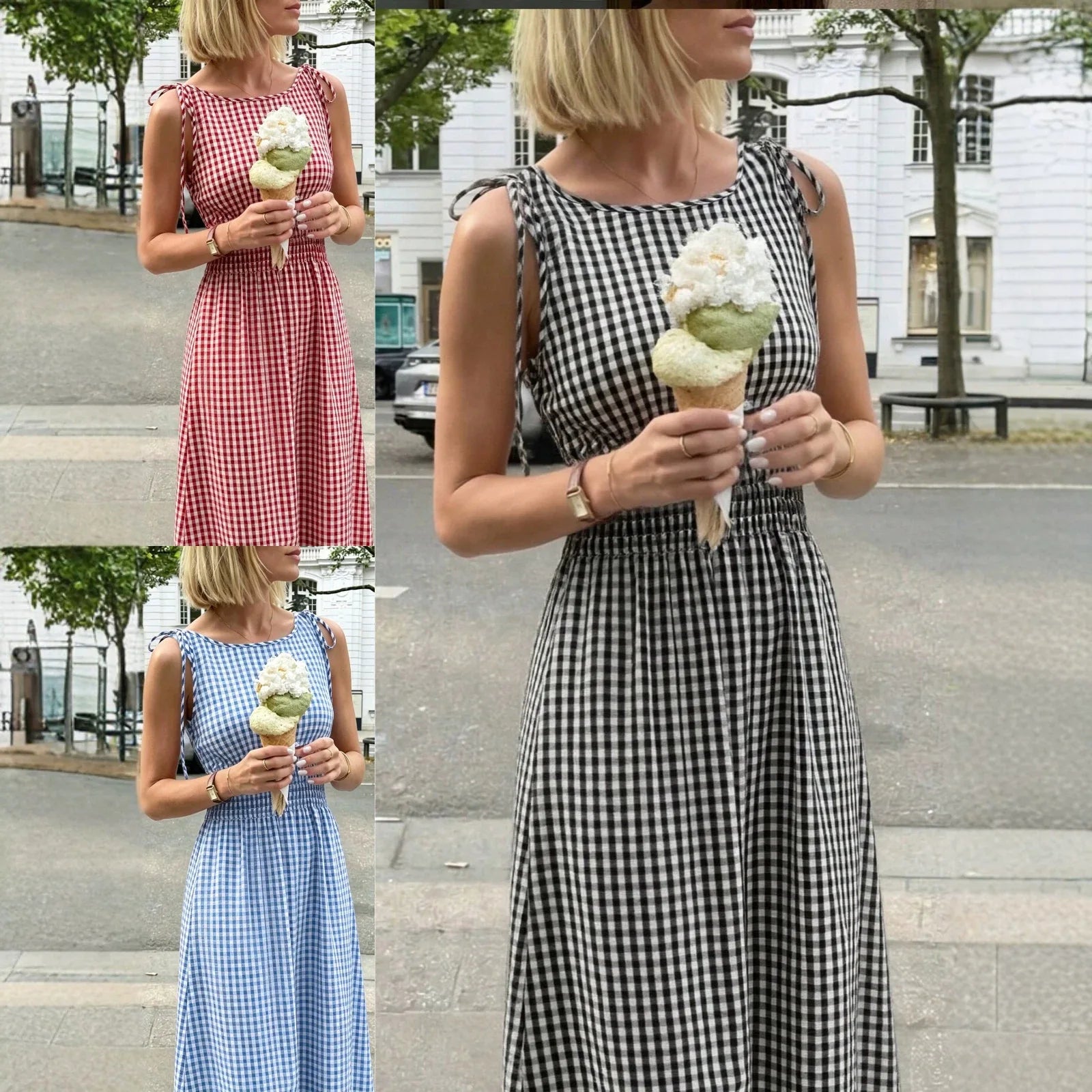 Marenna™ Gingham Dress With Defined Waist
