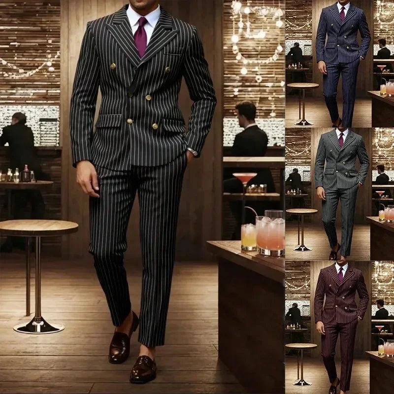 Monarch™ Tailored Suit with Pinstripes and Premium Executive Style