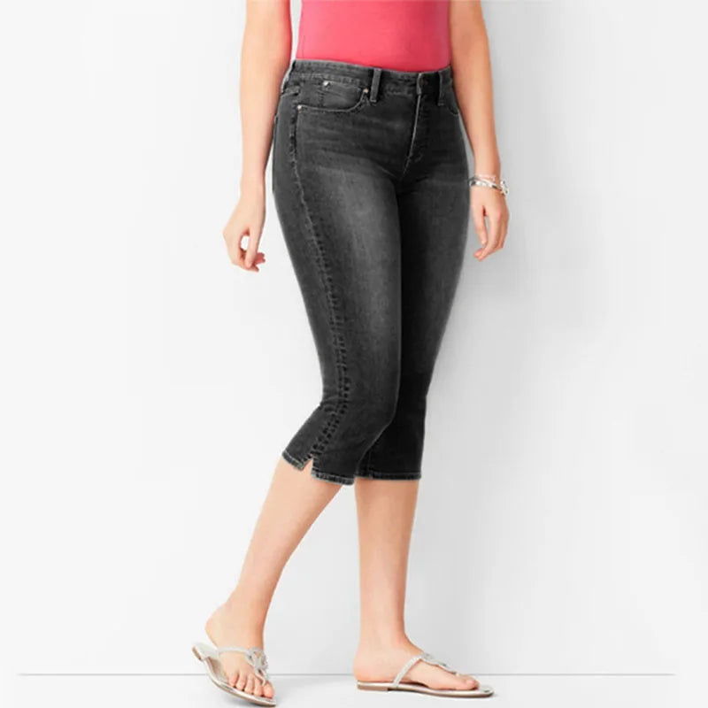 Sorelly™ Slim-Fit Capri Jeans With Subtle Slit Hem