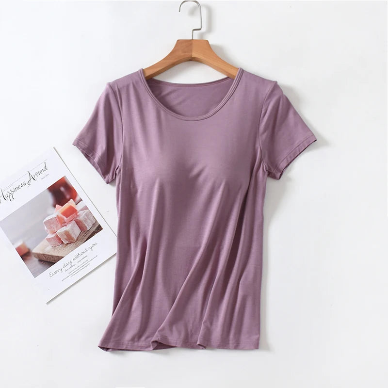Velina™ Blouse in Silky Modal with Built-In Cups and Second-Skin Feel