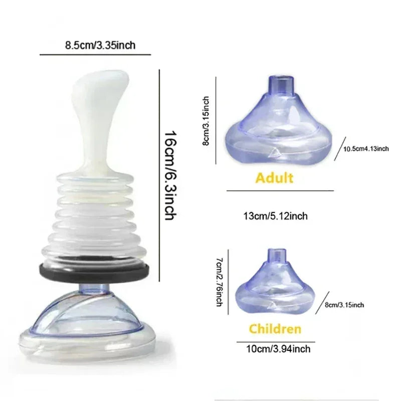 Anti-Suffocation Rescue Mask with Pressure Pump / Practicality and Safety at Your Fingertips!