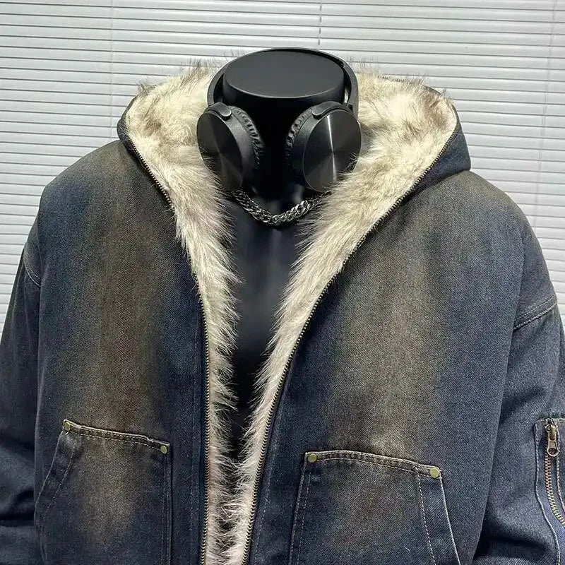 Seattle™ Denim Bomber Jacket with Plush Lining
