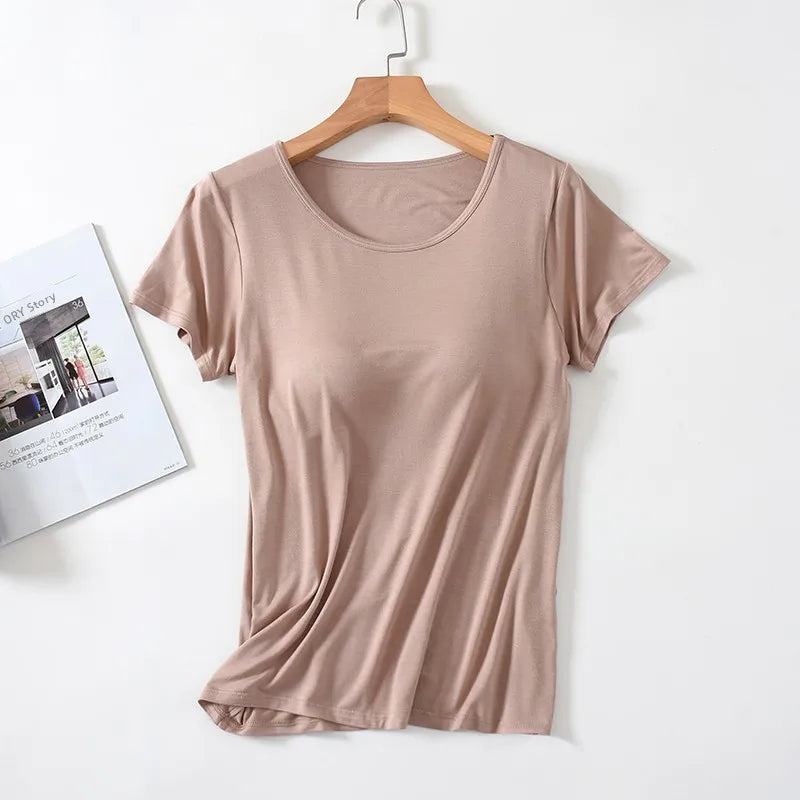 Velina™ Blouse in Silky Modal with Built-In Cups and Second-Skin Feel