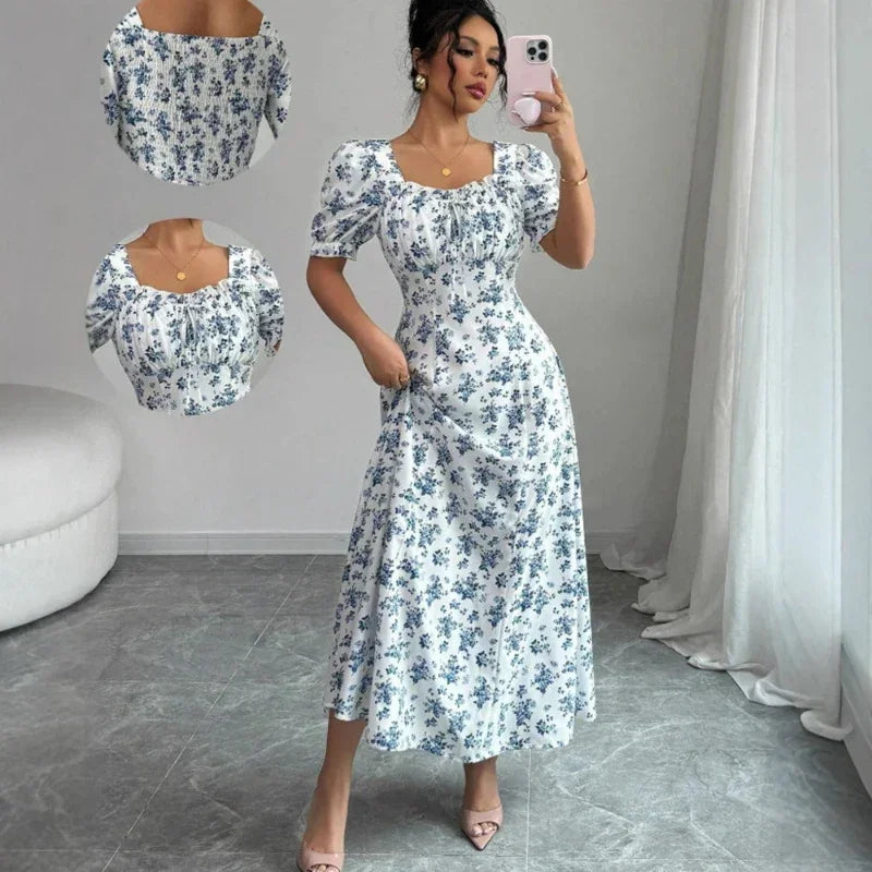 Women's European Fashion Dress in fine cotton / A touch of charm to brighten up your days and nights!