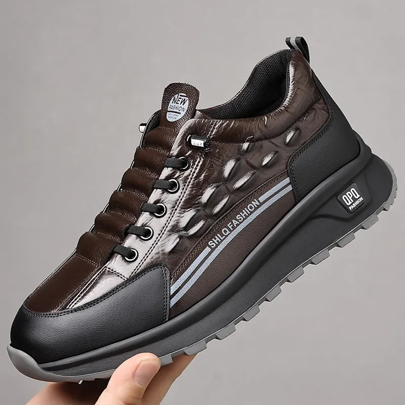 Crocodille™ Sneakers in Premium Leather with Smart Cushioning / Sophisticated Durability for Everyday Wear