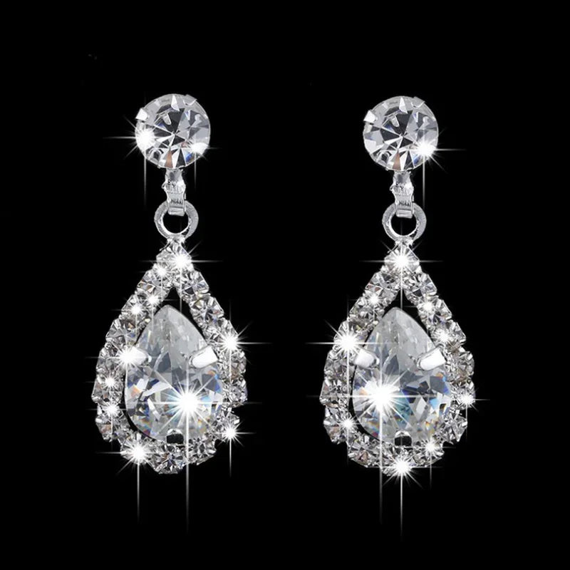 Crystal Radiance™ 2-Piece Jewelry Set / A Silver Symphony of Light and Luxury