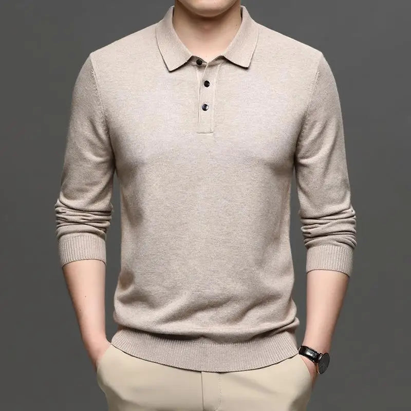Lordeon™ Lightweight Knit Long-Sleeve Polo With Premium Finish