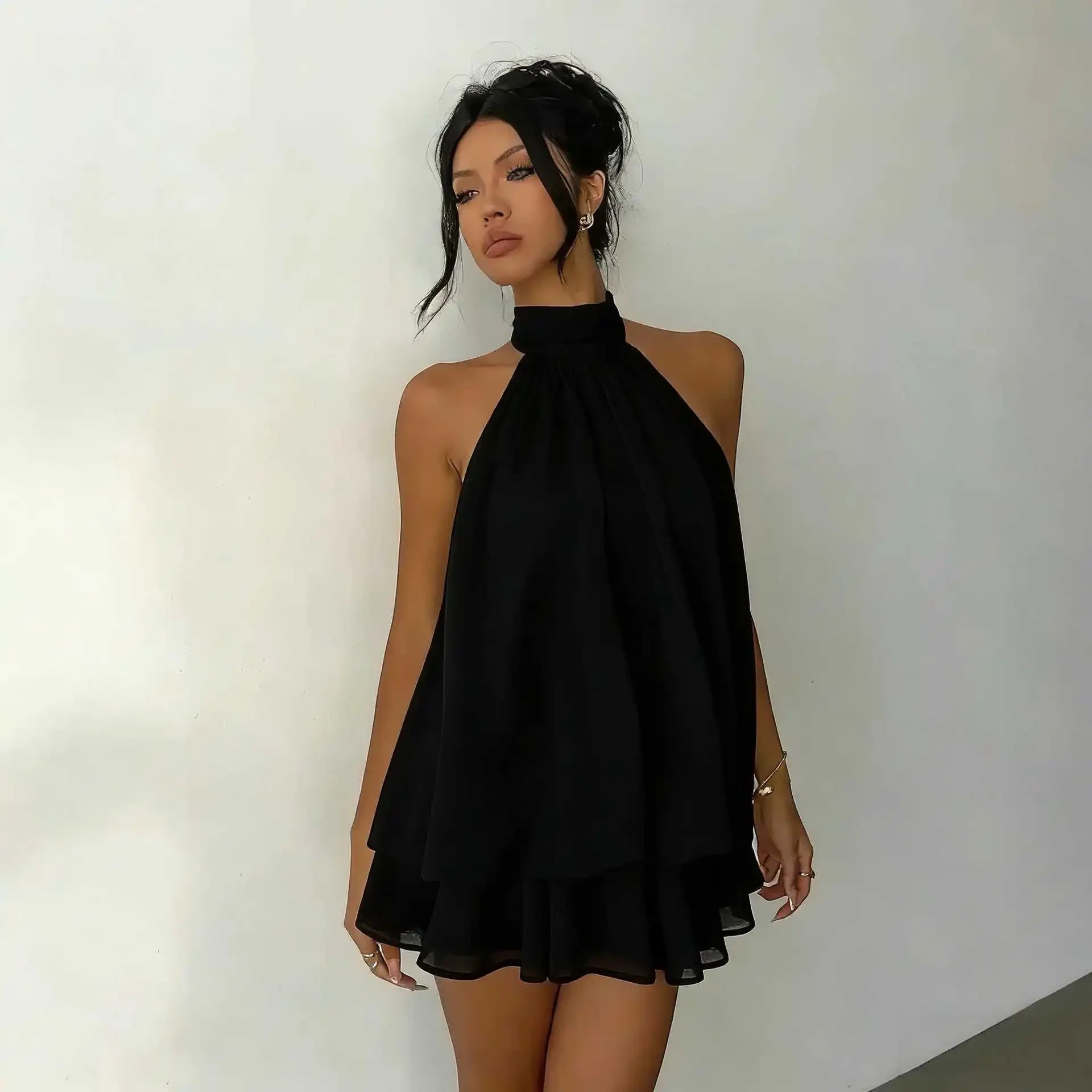 Serenya™ Dress with Halter Tie and Effortless Lightness