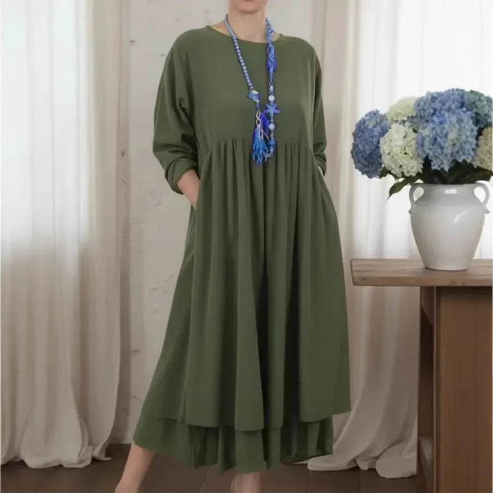 Delmara™ Dress with Relaxed Fit and Minimalist Style