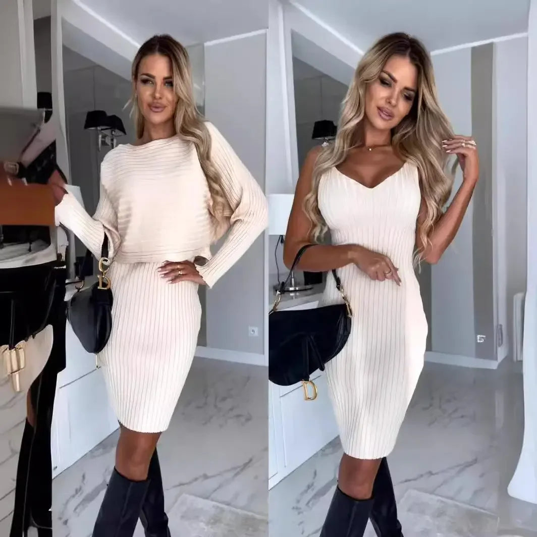 Virginia Royale™ Premium Knit Set with Elegant 2-in-1 Overlay