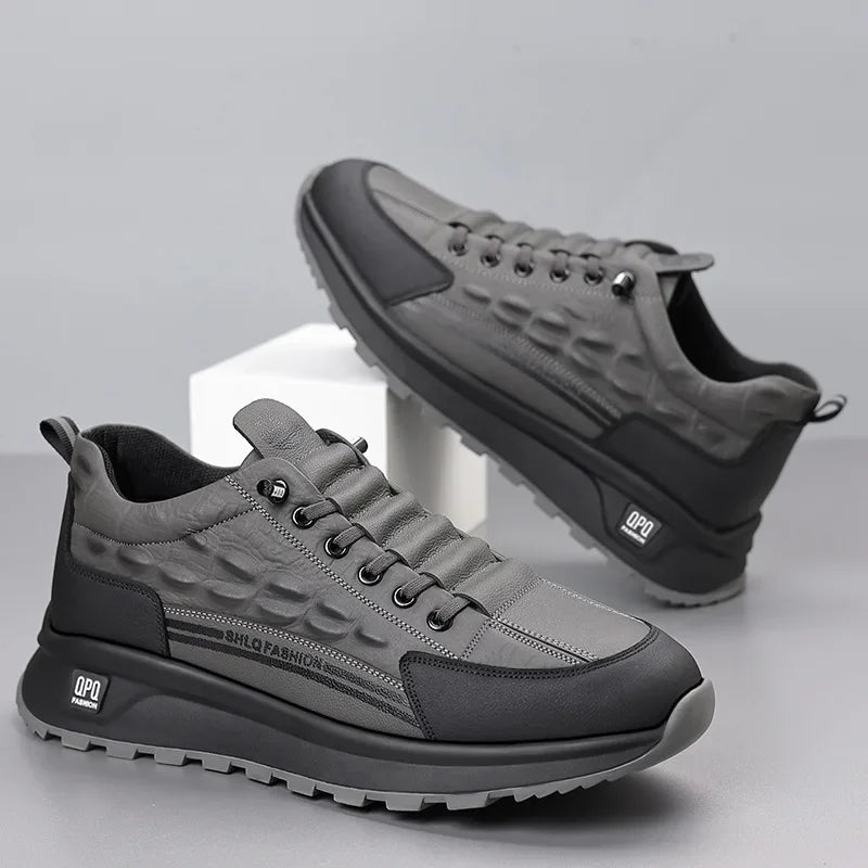 Crocodille™ Sneakers in Premium Leather with Smart Cushioning / Sophisticated Durability for Everyday Wear