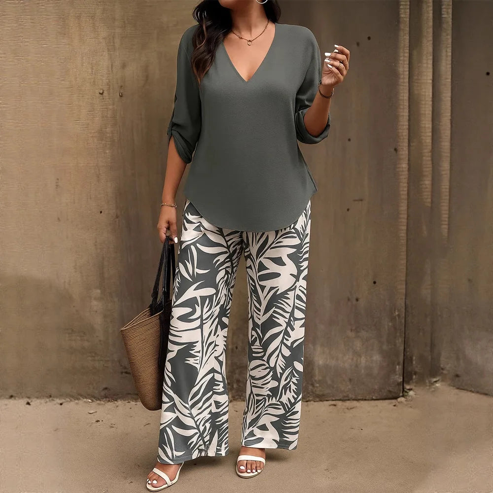 Bellariva™ Set With Printed Pants And Lightweight Blouse