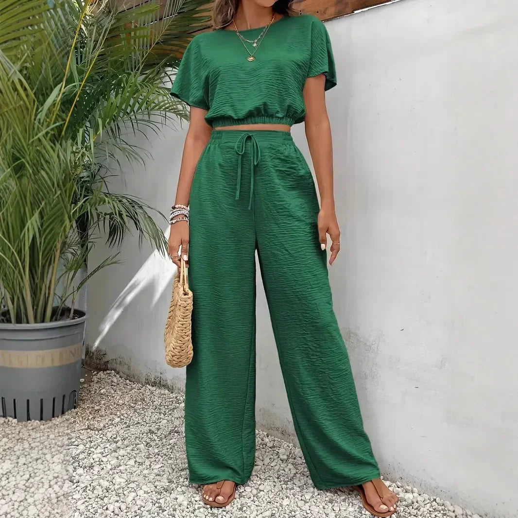 Aurelisse™ Cotton-Linen Set with a Loose Fit