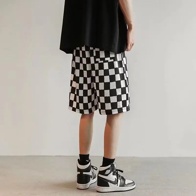Calder™ Shorts with Checkerboard Print, Adjustable Waist and Side Pockets.