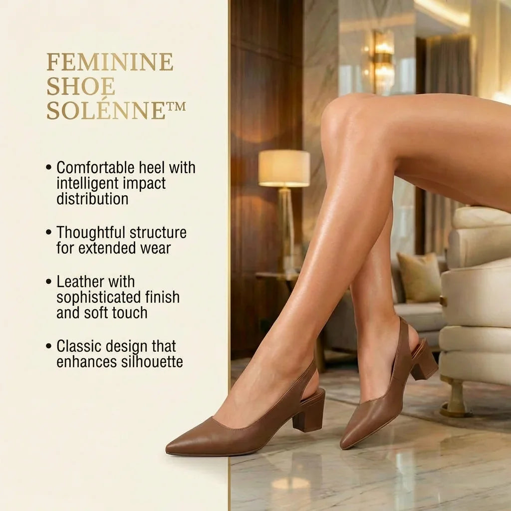 Solénne™ Women’s Leather Shoe with Comfort Heel