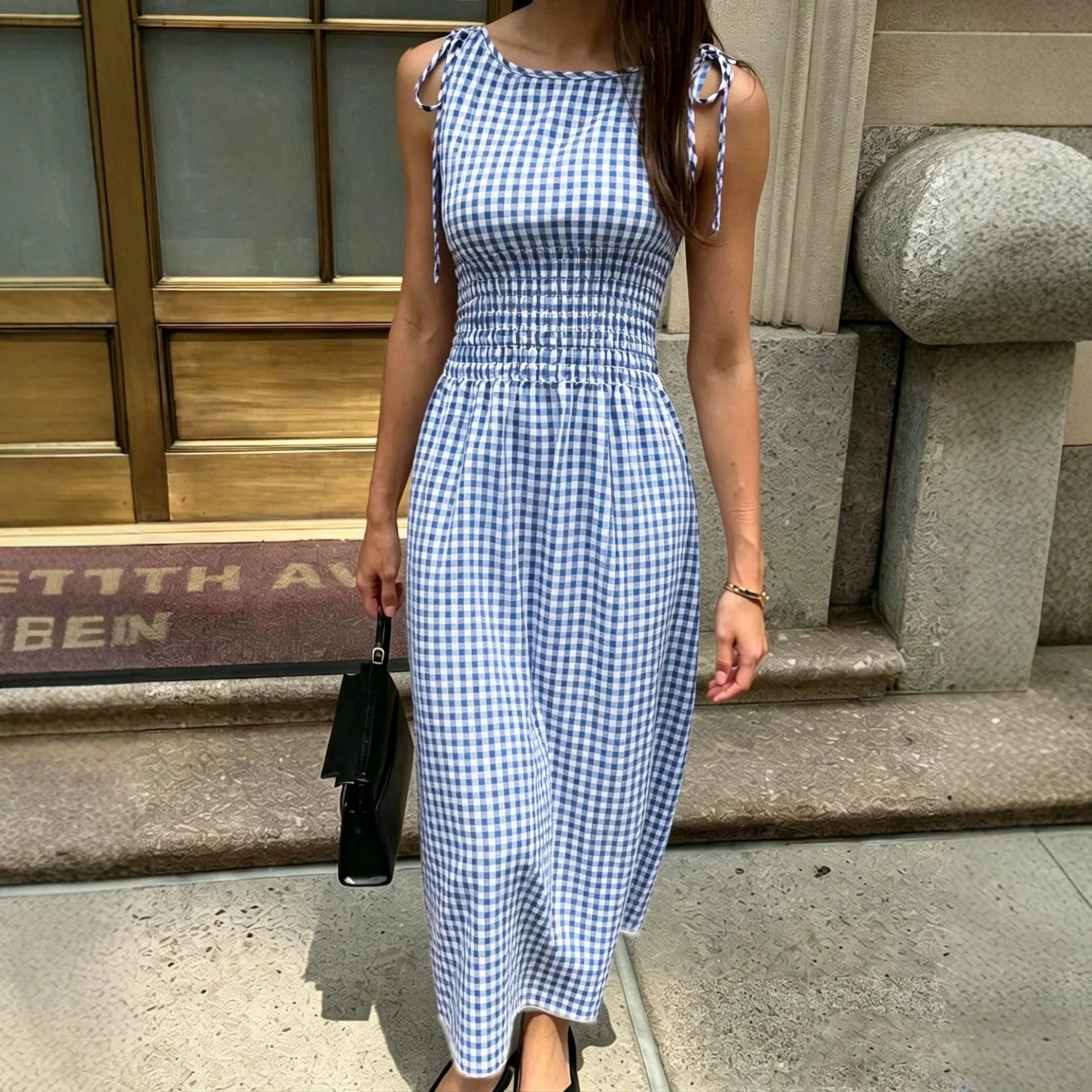 Marenna™ Gingham Dress With Defined Waist