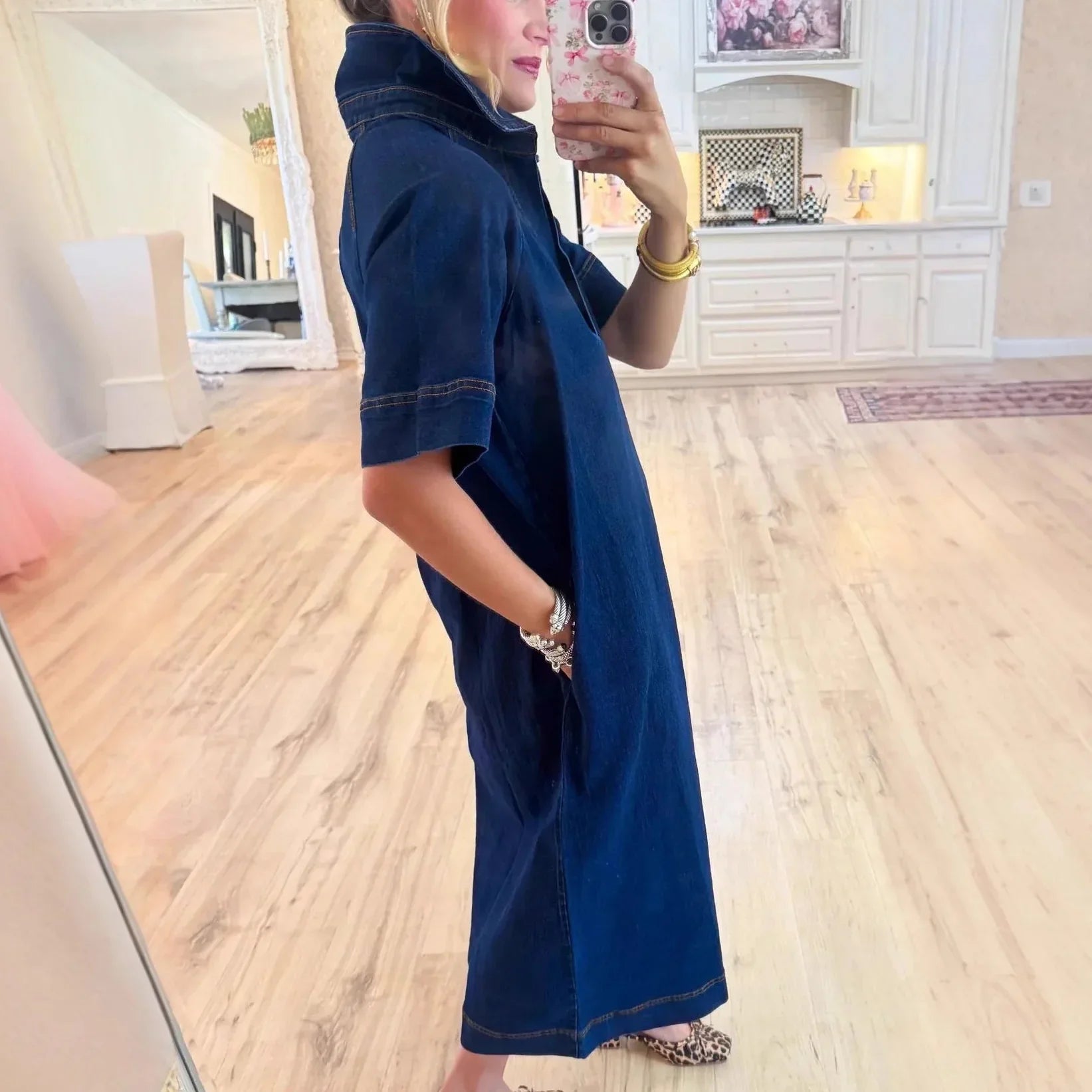Nyra™ Denim Dress with a Clean Design and Lightweight Fit
