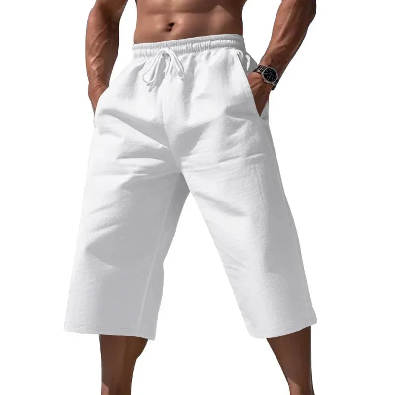 Dorsen™ Cotton-Linen Bermuda Shorts With Relaxed Fit And Adjustable Waist