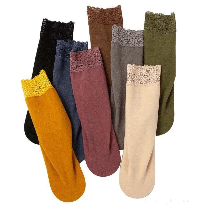 Set of 10 Pairs of Copenhaguen™ Socks / Soft Touch and Glamorous Lace Trim!