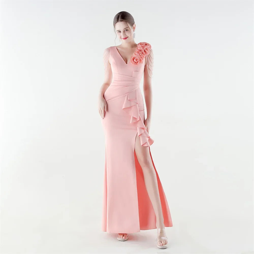 Aurielle™ Dress with Decorated Shoulder and Premium Finish