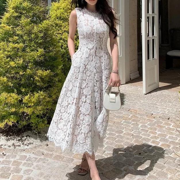 Elorien™ Dress With Delicate Lace and Fluid Fit