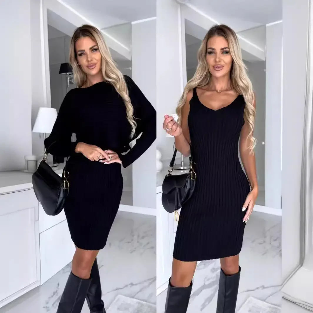 Virginia Royale™ Premium Knit Set with Elegant 2-in-1 Overlay