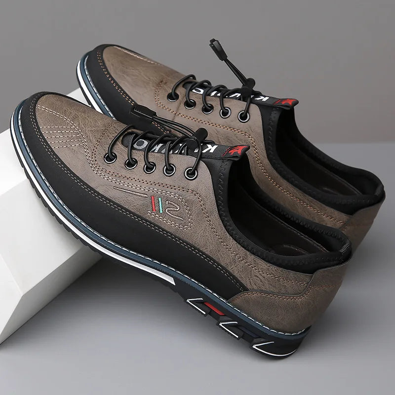 Milan™ Premium Leather Sneakers with Quick-Fit Closure