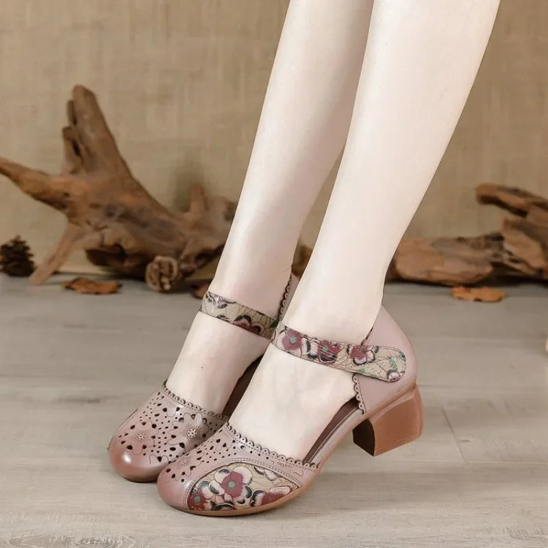Beatrice™ Shoe with Block Heel and Adjustable Closure