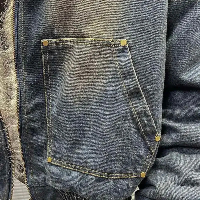 Seattle™ Denim Bomber Jacket with Plush Lining