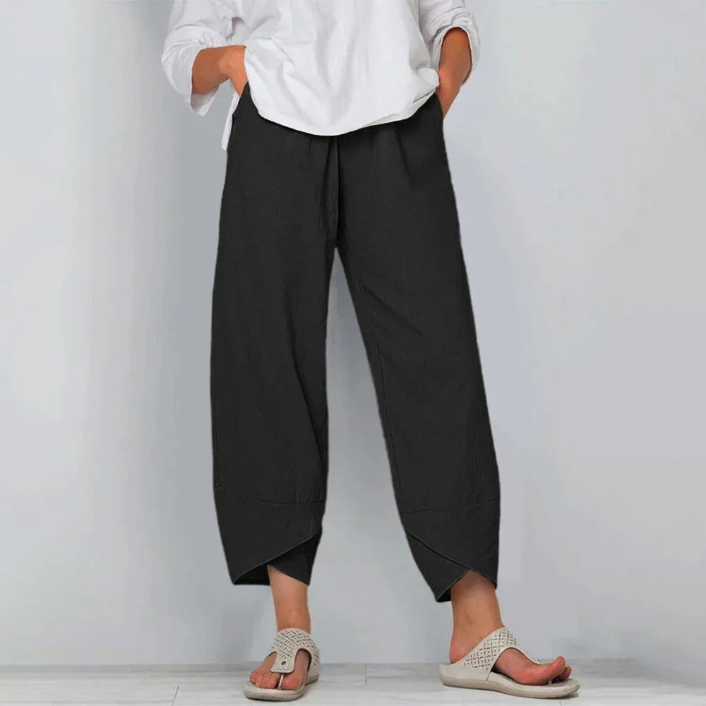 Mireva™ Cotton Linen Pants with Lightweight Flowing Fit