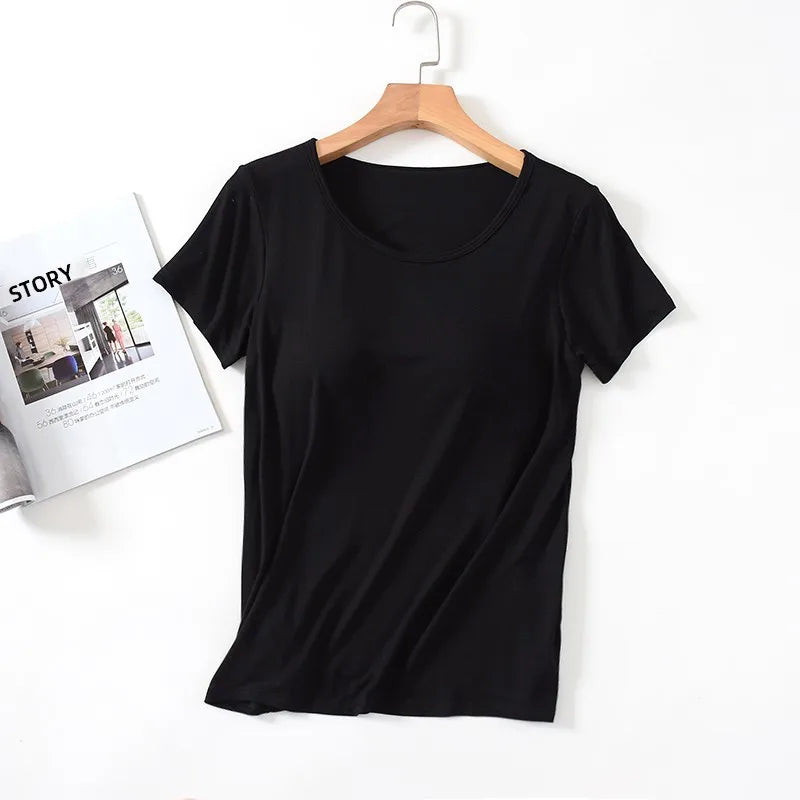 Velina™ Blouse in Silky Modal with Built-In Cups and Second-Skin Feel