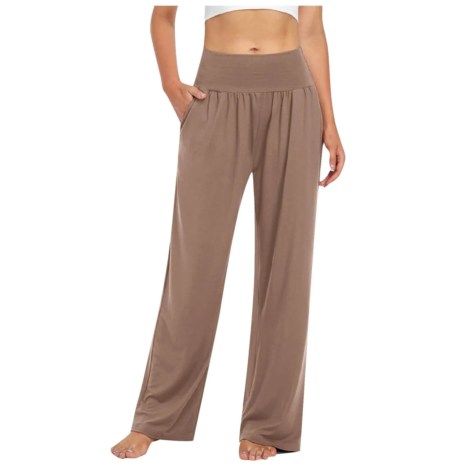 Belle Comfort™ Pants With Elastic Waistband and Wide-Leg Silhouette