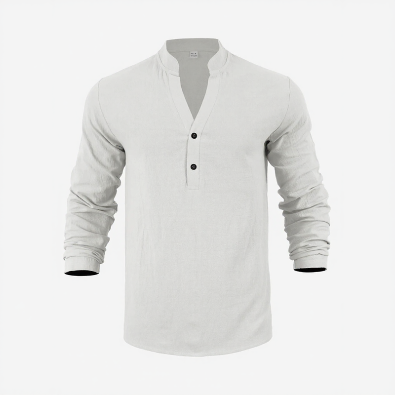 Stephan™ Cotton Linen Shirt With Minimalist Design