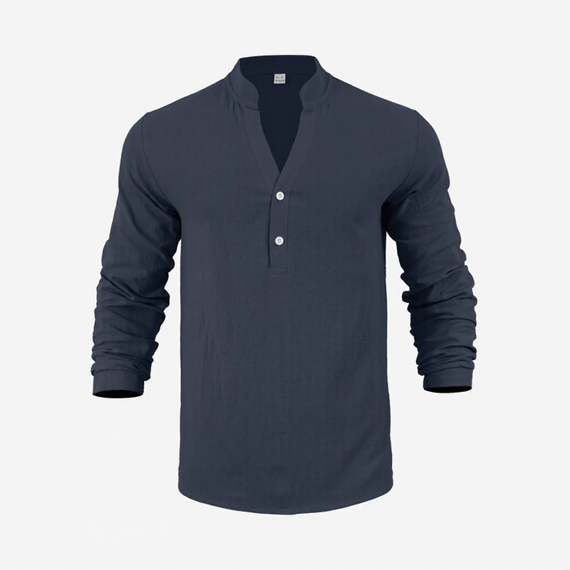 Stephan™ Cotton Linen Shirt With Minimalist Design