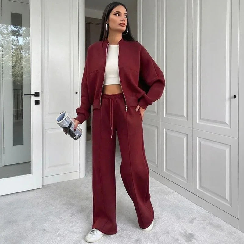 Naomi™ Premium Sweatshirt Set with Zip-Up Jacket