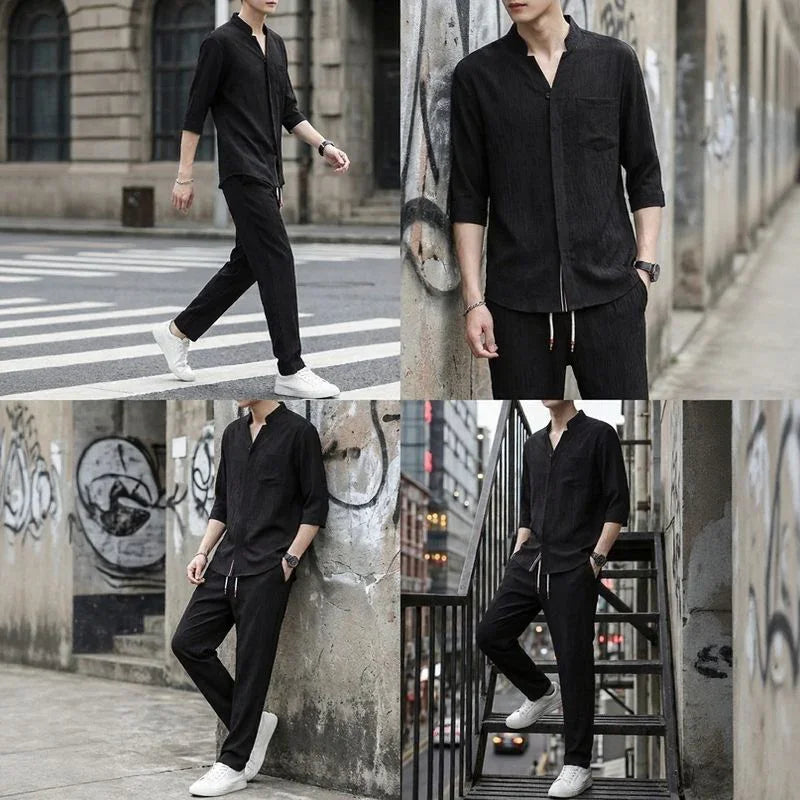 Jonas™ Set with 3/4 Sleeve Shirt and Slash Pocket Pants