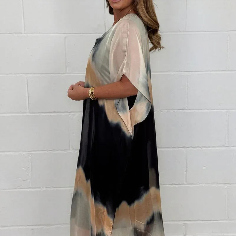 Doha™ Voile Dress Set with Sheer Veil Effect and Kimono-Style Sleeves