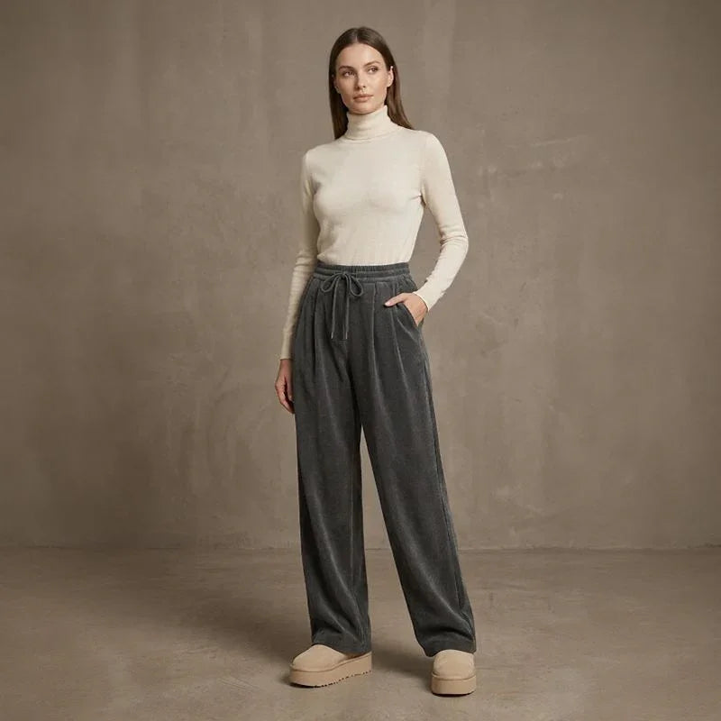 Sara™ Wide-Leg Pants in Premium Textured Knit