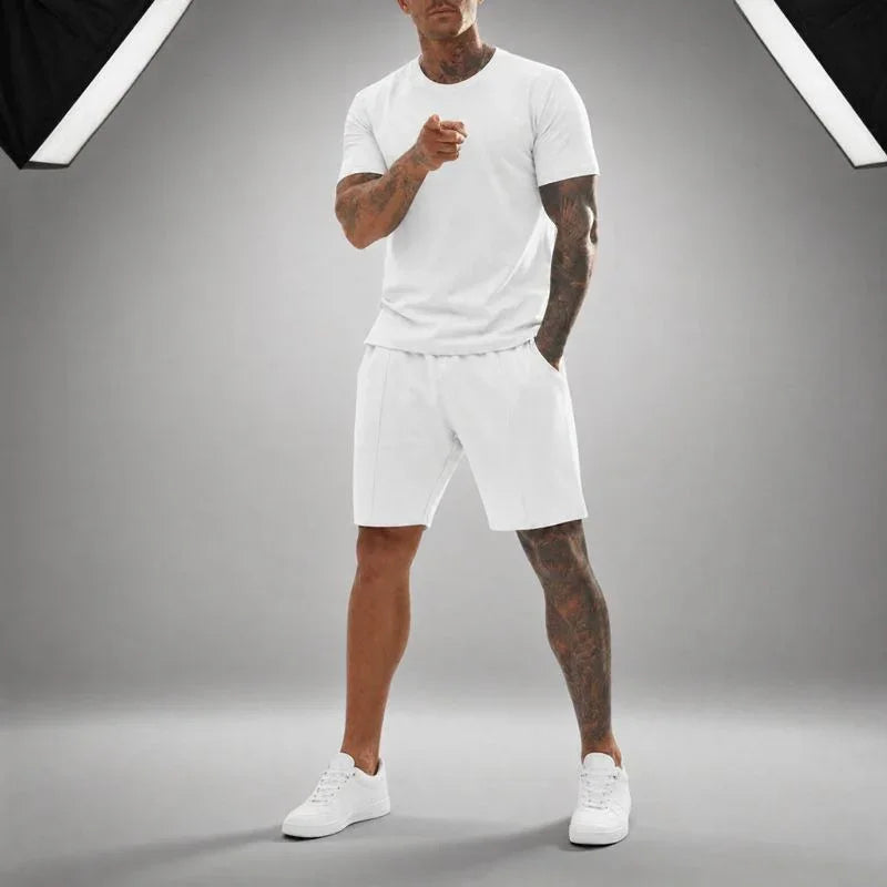 Bryan™ Basic T-Shirt and Side Pocket Shorts Set