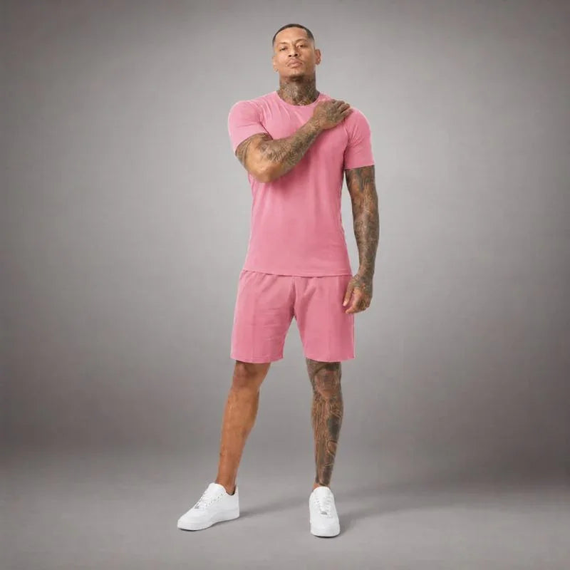 Bryan™ Basic T-Shirt and Side Pocket Shorts Set