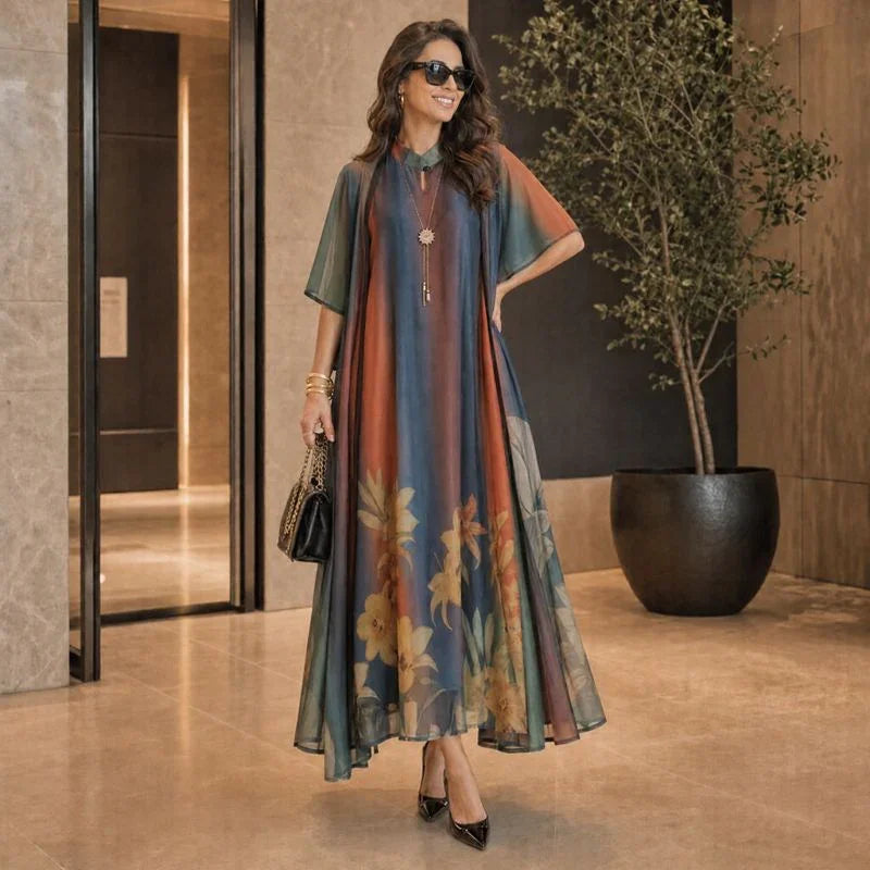 Florenza Floral Dress Set with Sheer Overlay / Effortless, Versatile Elegance for Every Season!